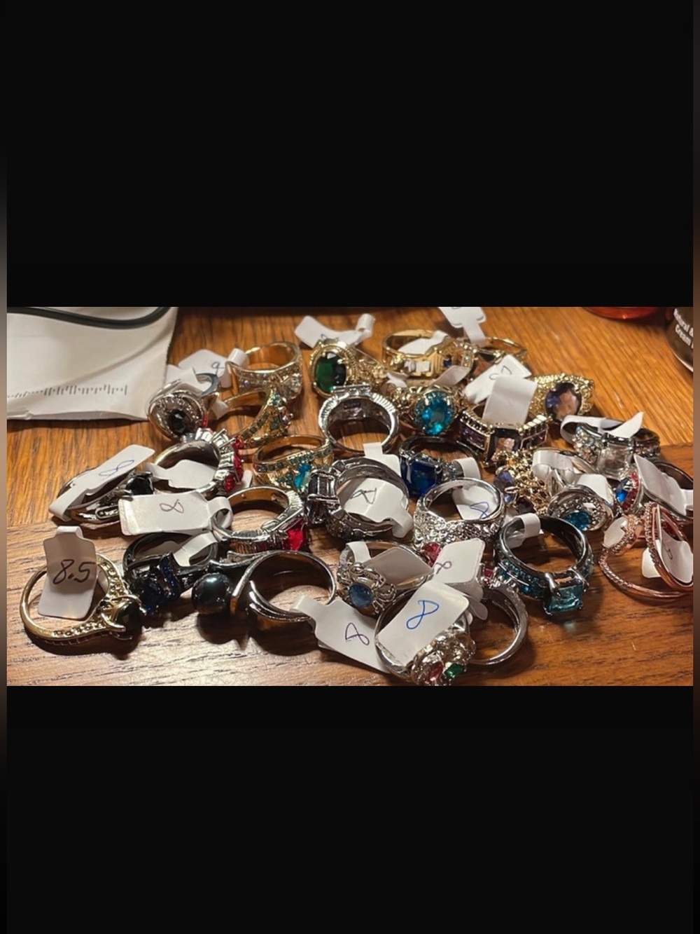 10 Mixed Gemstone Women's Ring Set - Multicolor Fashion Rings